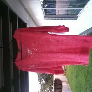 Vanity women's pink pullover v-neck sweater